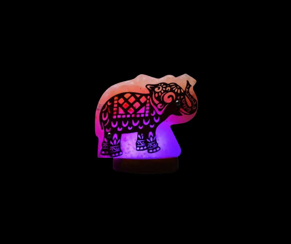 3D Elephant wooden Usb Salt Lamp by SM Salt