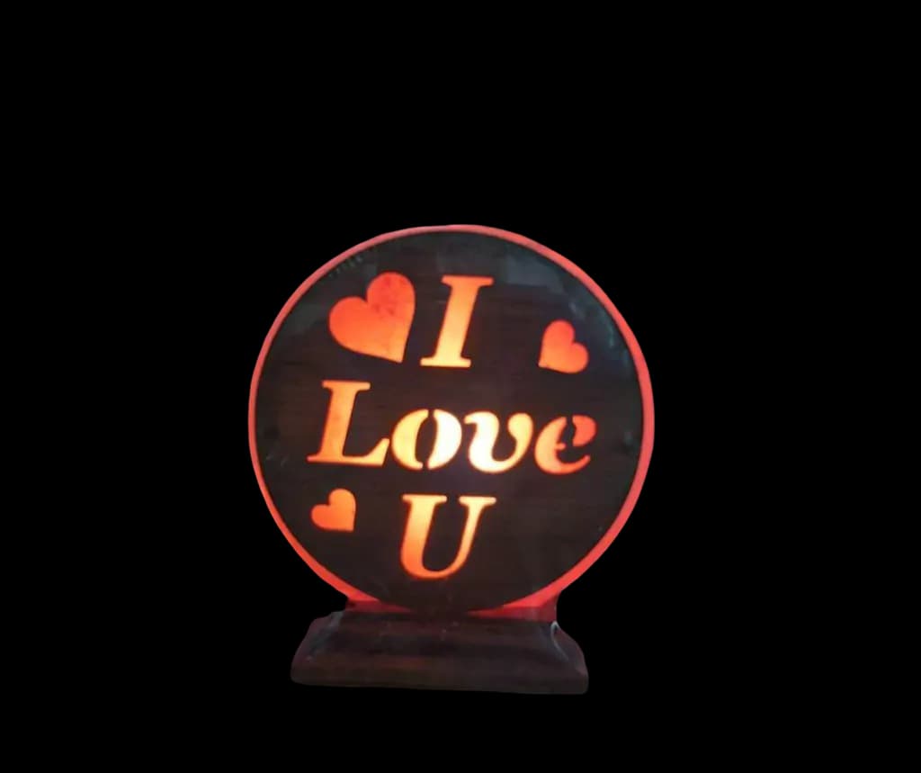 3D Wooden Love Salt Lamp by SM Salt