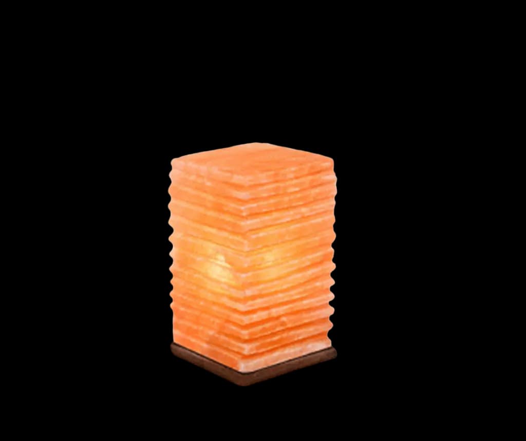 Cylinder Lined Salt Lamp by SM Salt