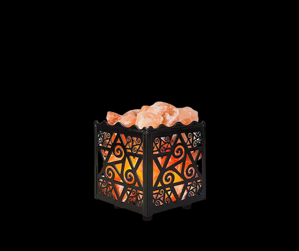 Elegant Iron Basket Salt Lamp by SM Salt