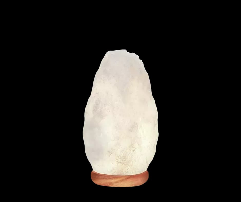 Natural White Salt Lamp by SM Salt