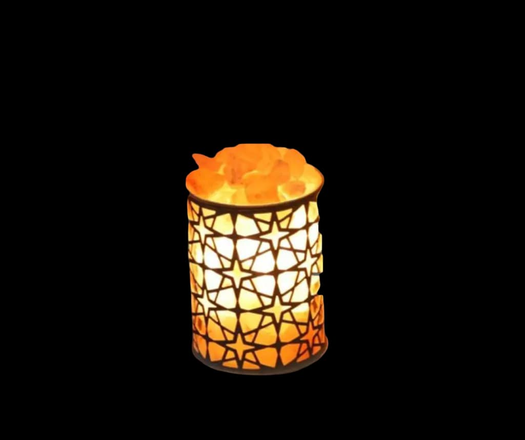 Star Iron Basket Salt Lamp by SM Salt