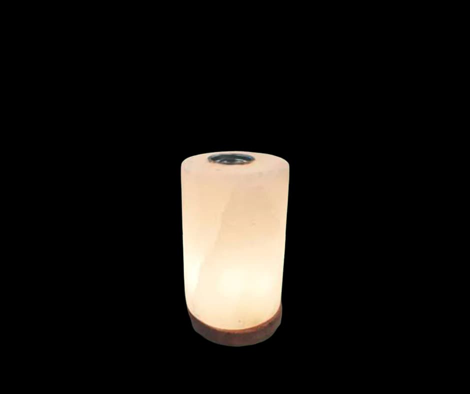White Cylinder Aroma Salt Lamp by SM Salt