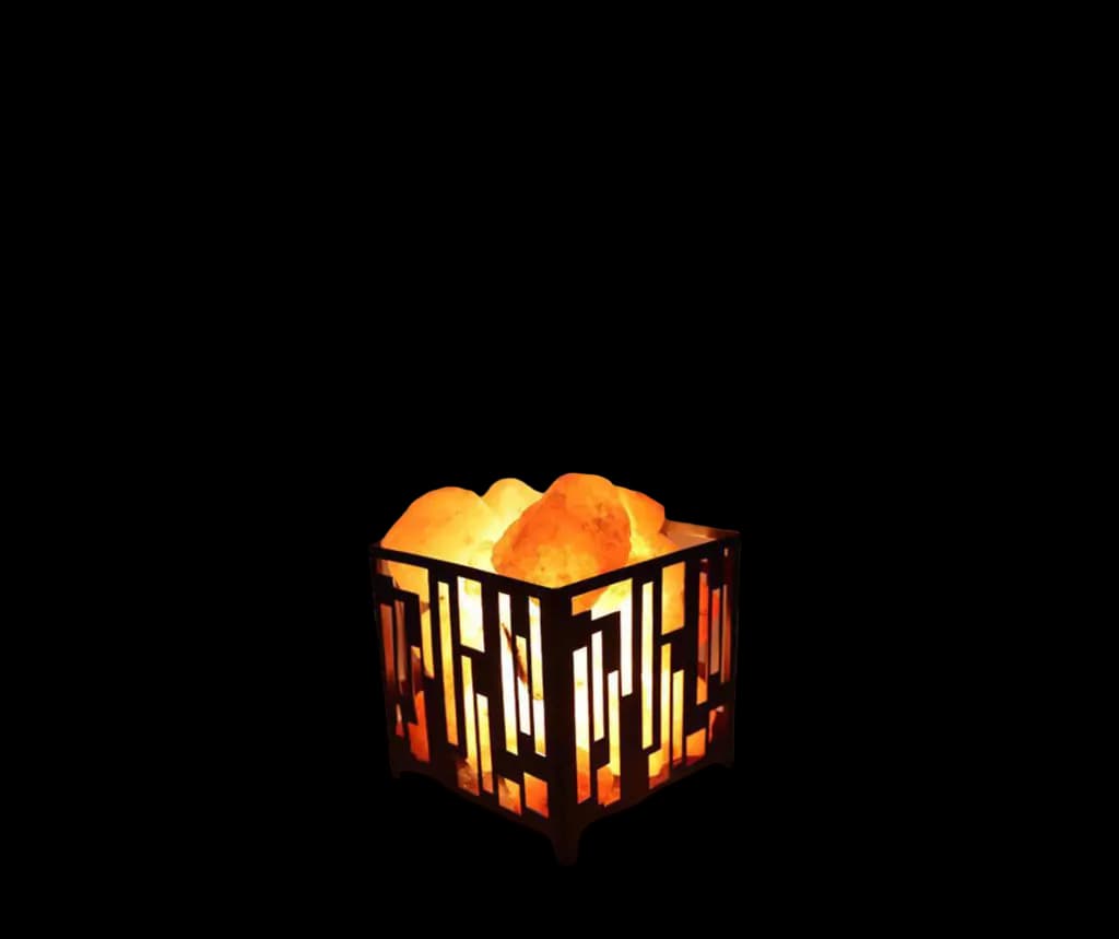 3D Wooden Cut Salt Lamp by SM Salt
