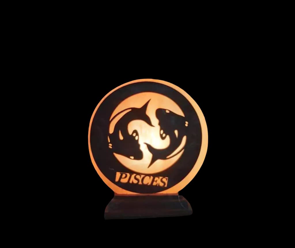 3D Wooden Pisces Salt Lamp by SM Salt