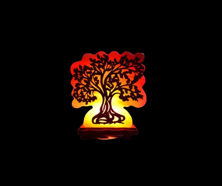 3d Frame Tree Wooden Salt Lamp by SM Salt