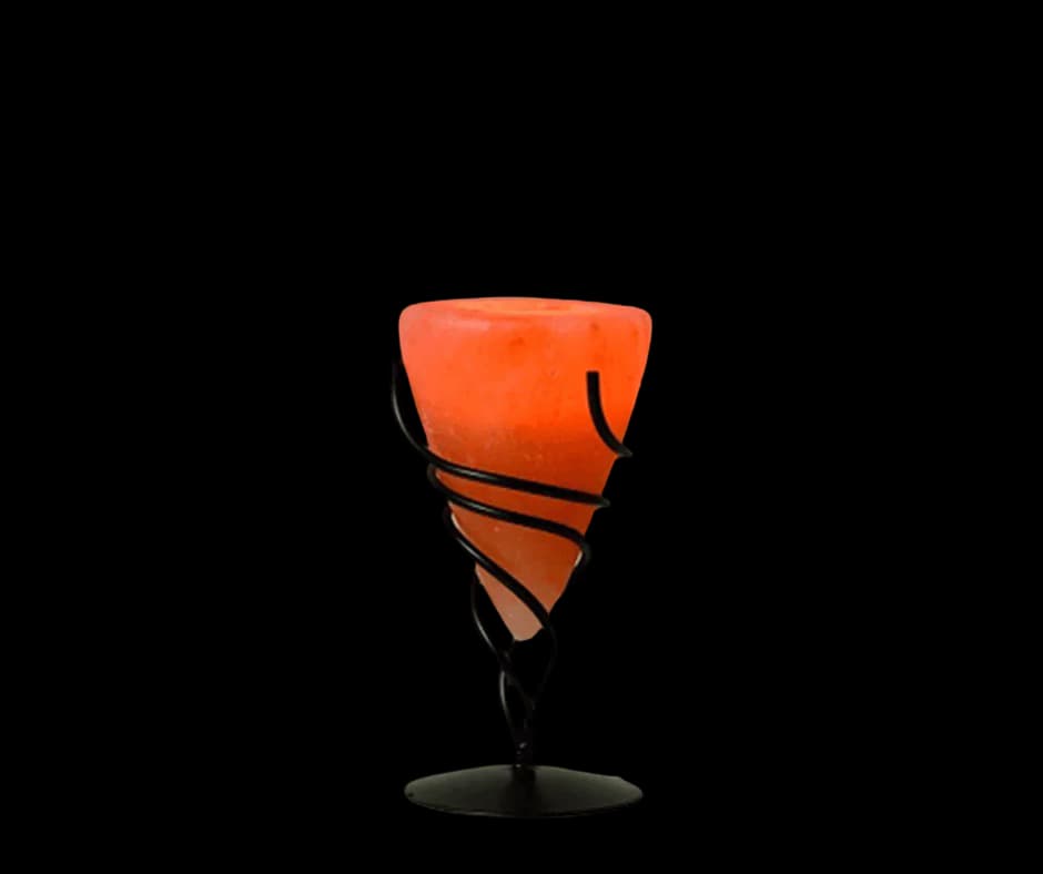 Cone Candle Holder With Iron Stand by SM Salt