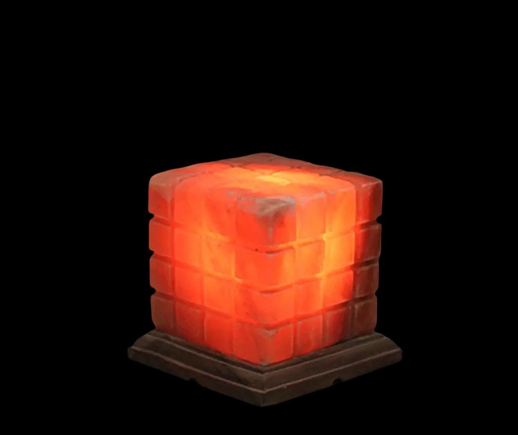 Cube Lined Salt Lamp by SM Salt