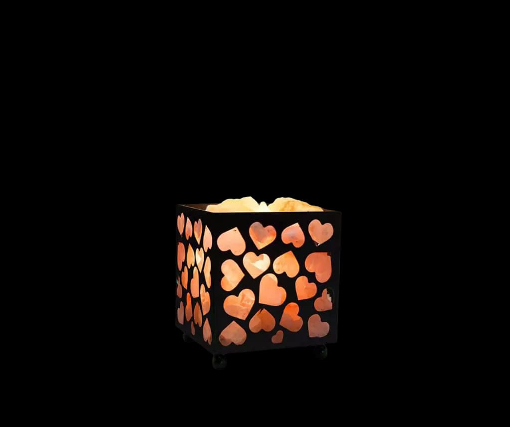 Heart Iron Basket Salt Lamp by SM Salt