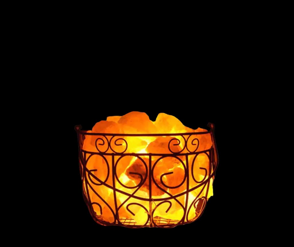 Iron Basket Salt Lamp D1 by SM Salt