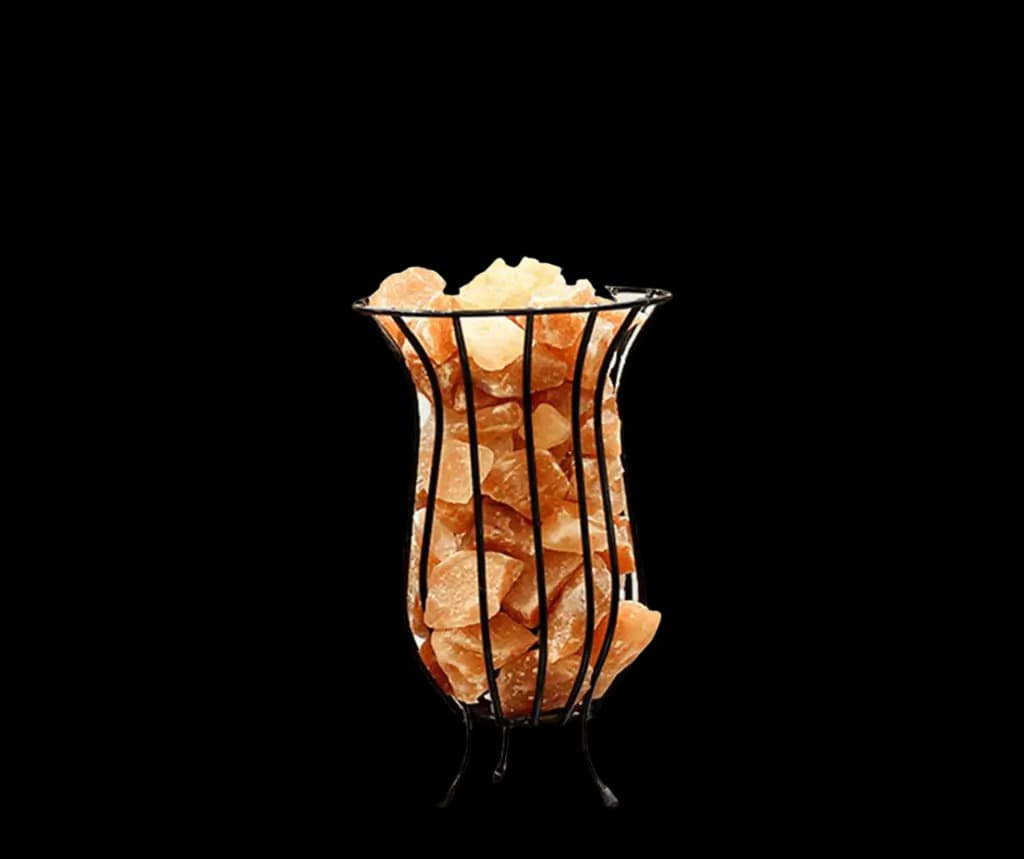 Iron Basket Salt Lamp D4 by SM Salt