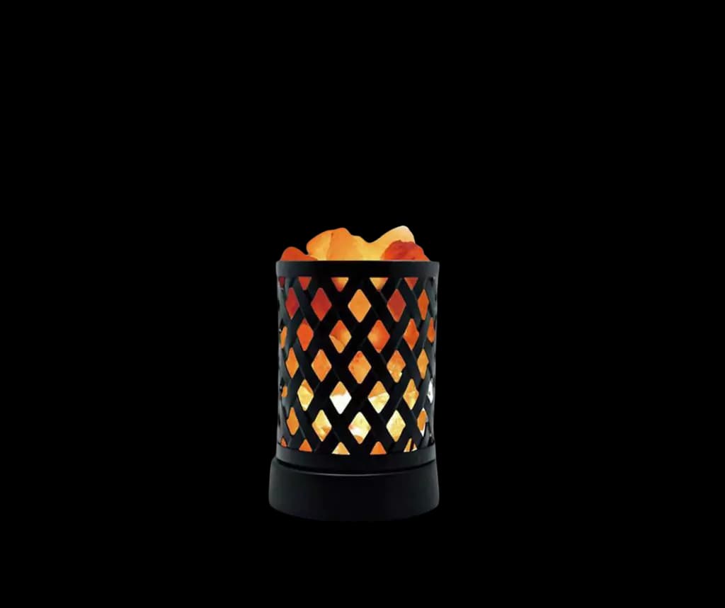 Long Iron Basket Salt Lamp by SM Salt