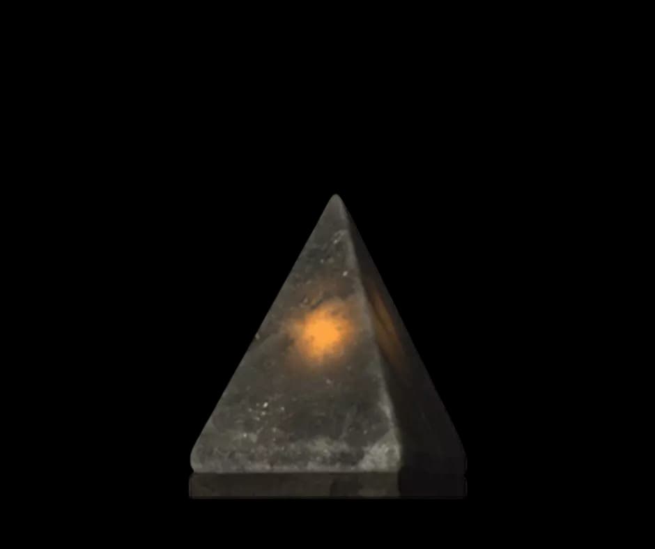 Triangle Grey Salt Lamp by SM Salt