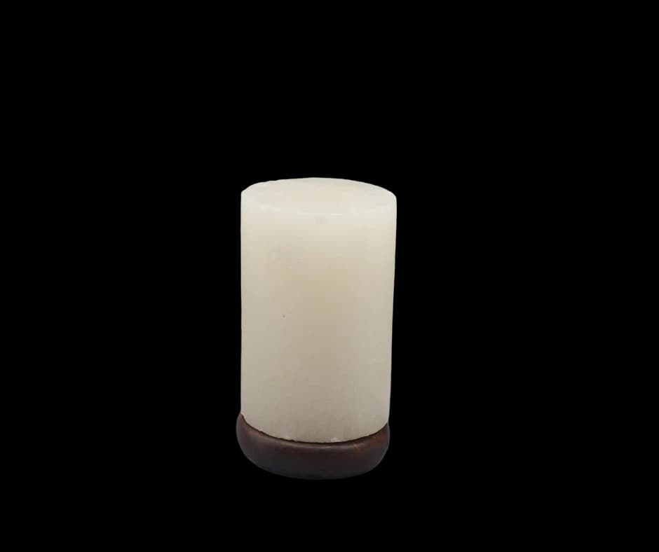 White Cylinder Salt Lamp by SM Salt