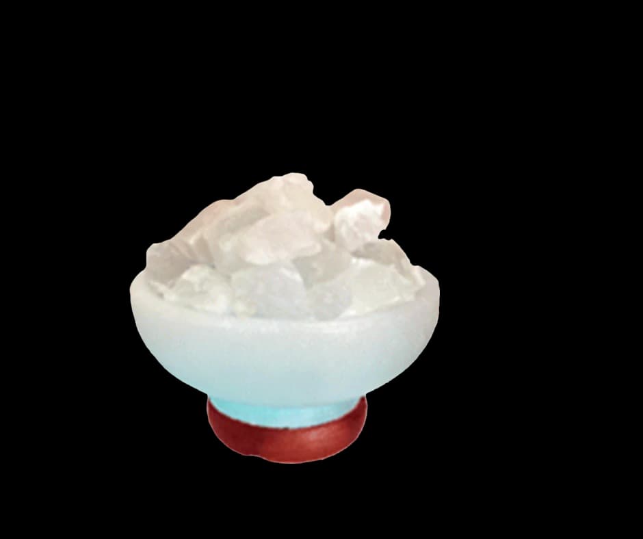 White Fire Bowl Salt Lamp by SM Salt