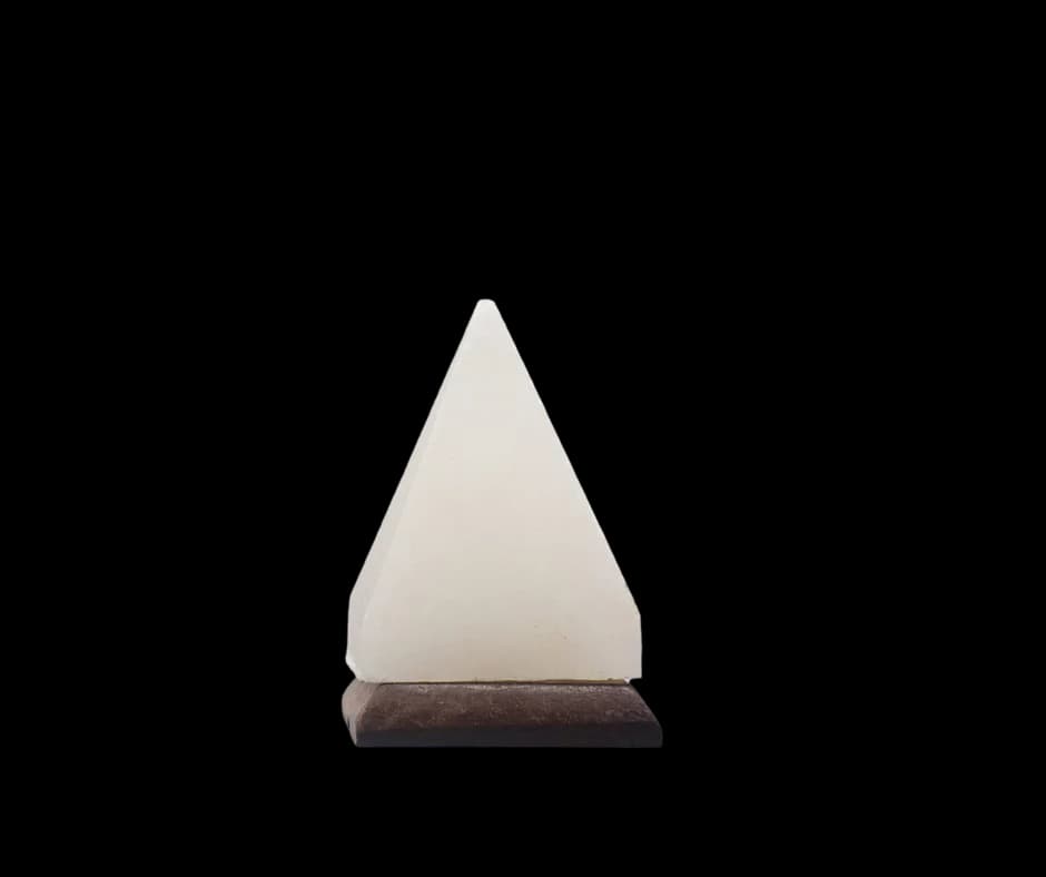 White Triangle Salt Lamp by SM Salt