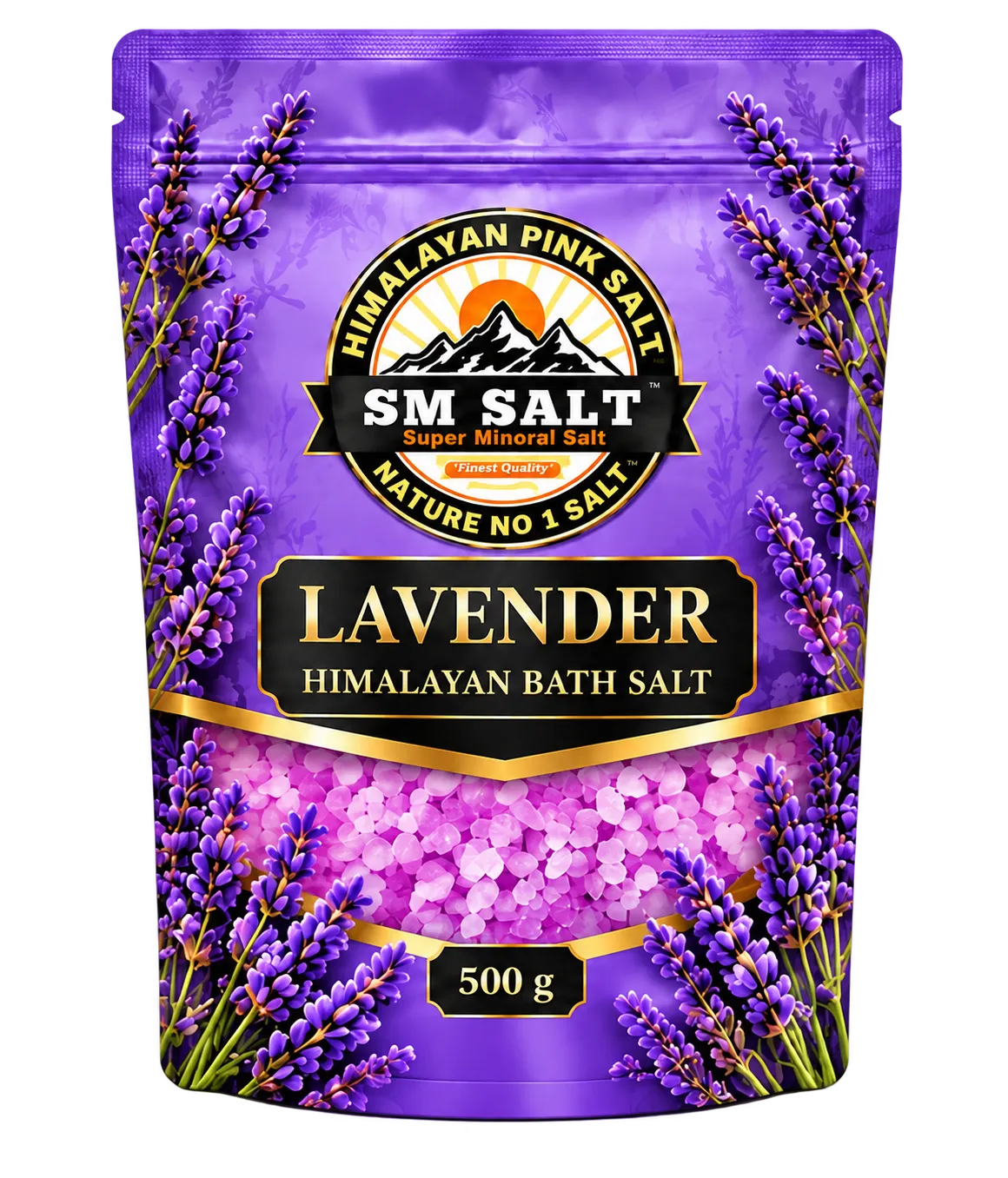 Lavender bath salt pouch