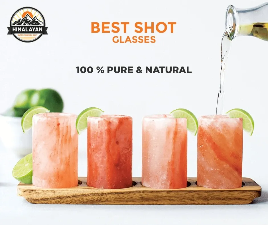 Himalayan salt tequila glasses